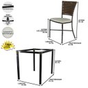 Ver imagem 3 de 4 Cadeiras Gramado Jantar Mesa Jogo De Área Jardim Móveis Interno e Externo Em Fibra Sintética.