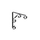 Ver imagem 1 de Mfo2525 Mao Francesa Colonial 25cm. Suporte com Design Colonial em L de Aço Carbono com - Branco