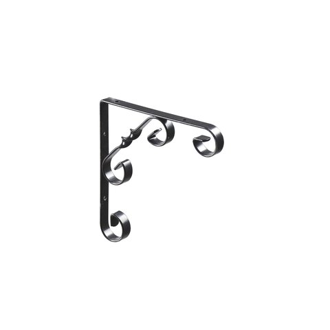 Mfo2525 Mao Francesa Colonial 25cm. Suporte com Design Colonial em L de Aço Carbono com - Branco