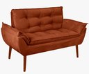 Ver imagem 1 de Kit 01 Namoradeira Opala 02 Lugares Decorativa Suede