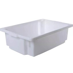 Kit 12 Caixas Restaurante Açougue 56x34cm Empilhável de Plástico com Tampa 15l Organizadora - 2