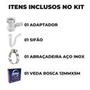 Ver imagem 2 de Adaptador para Máquina de Lavar Louça + Sifão Sanfonado Universal + Abraçadeira 1" + Fita Veda Rosca