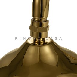 Ducha Chuveiro Redondo Retro Inox 20cm Coari Pingoo.casa - Dourado - 2