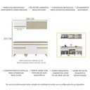 Ver imagem 4 de Armário de Cozinha Compacta 190cm Veneza Multimóveis V3707 Branco/Dourado