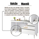 Ver mais imagens de Balcão para Pia de Cozinha de 1,50 Mt Maceio 3 Portas 3 Gavetas Branco