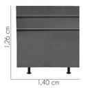 Ver imagem 3 de Cabeceira Estofada Cama Box Casal 140cm Argentina Corino Cinza Escuro- Mabe Magazine