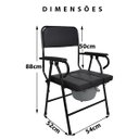 Ver imagem 3 de Cadeira Assento Sanitario Vaso Banheiro Idoso Pcd Deficiente Pinico Cadeirante Dobravel Confortavel 