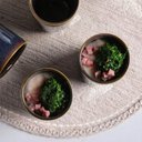 Ver imagem 5 de Jogo 4 Copos Cerâmica Porto Brasil Azul Oceano 110ml Yunomi Estilo Oriental Japonês