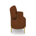 Ver imagem 6 de Sofá 2 Lugares Living 135cm Pé Ferro Dourado Maraú Sint Pu Marrom K01 - D'Rossi