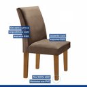 Ver imagem 6 de Kit 2 Cadeiras Estofadas Espanha Espresso Móveis