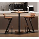 Ver imagem 1 de Mesa Bistrô Europa em Madeira Demolição e Estrutura Metálica - Elegância para Ambientes Modernos