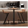 Mesa Bistrô Europa em Madeira Demolição e Estrutura Metálica - Elegância para Ambientes Modernos - 1