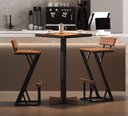 Ver imagem 1 de Mesa Bistrô Europa em Madeira Demolição e Estrutura Metálica - Elegância para Ambientes Modernos