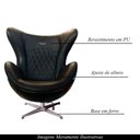 Ver imagem 4 de Kit 2 Poltronas Decorativas Egg Chair AMG One Cinza/Preto - Gran Belo
