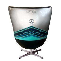 Kit 2 Poltronas Decorativas Egg Chair AMG One Cinza/Preto - Gran Belo - 2