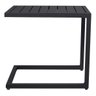 Mesa de Canto Lateral Bella Ripada em Aluminio Preto - 1