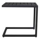 Ver imagem 1 de Mesa de Canto Lateral Bella Ripada em Aluminio Preto