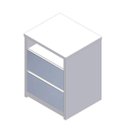 Ver imagem 2 de Mesa de Cabeceira Espelhado 2 Gavetas 807E Branco