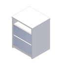 Ver imagem 2 de Mesa de Cabeceira Espelhado 2 Gavetas 807E 