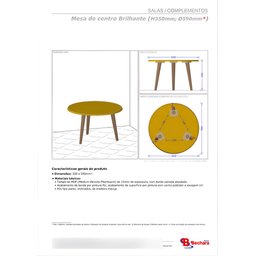 Mesa de Centro e Sala de Estar Offwhite - Móveis Bechara - Offwhite - 4