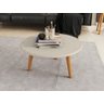Mesa de Centro e Sala de Estar Offwhite - Móveis Bechara - Offwhite - 2