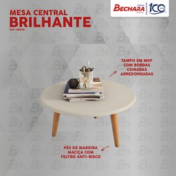 Mesa de Centro e Sala de Estar Offwhite - Móveis Bechara - Offwhite - 3