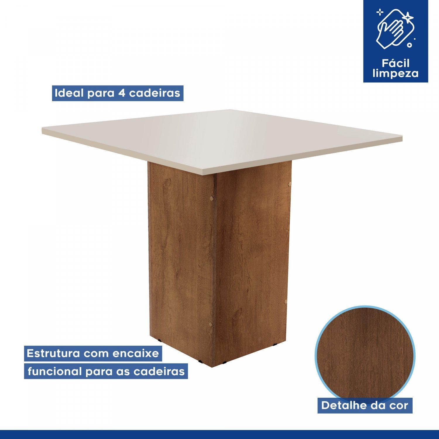 Conjunto Jantar / conjunto mesa cadeira cozinha / Conjunto de Mesa Berlim e  Cadeira Madri