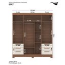 Ver imagem 2 de Guarda Roupa Roupeiro Casal 4 Portas 6 Gavetas Irati 4.6 Jatoba Areia Santos Andirá