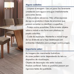 Conjunto Sala de Jantar Mesa Tampo de Vidro 6 Cadeiras Espanha Yescasa - 14