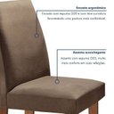 Ver mais imagens de Conjunto Sala de Jantar Mesa com 6 Cadeiras Vidro e MDF Espanha East Yescasa Marrom