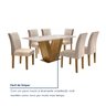 Conjunto Sala de Jantar Mesa Tampo de Vidro 6 Cadeiras Espanha Yescasa - 8