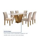 Ver mais imagens de Conjunto Sala de Jantar Mesa Tampo de Vidro 6 Cadeiras Espanha Yescasa