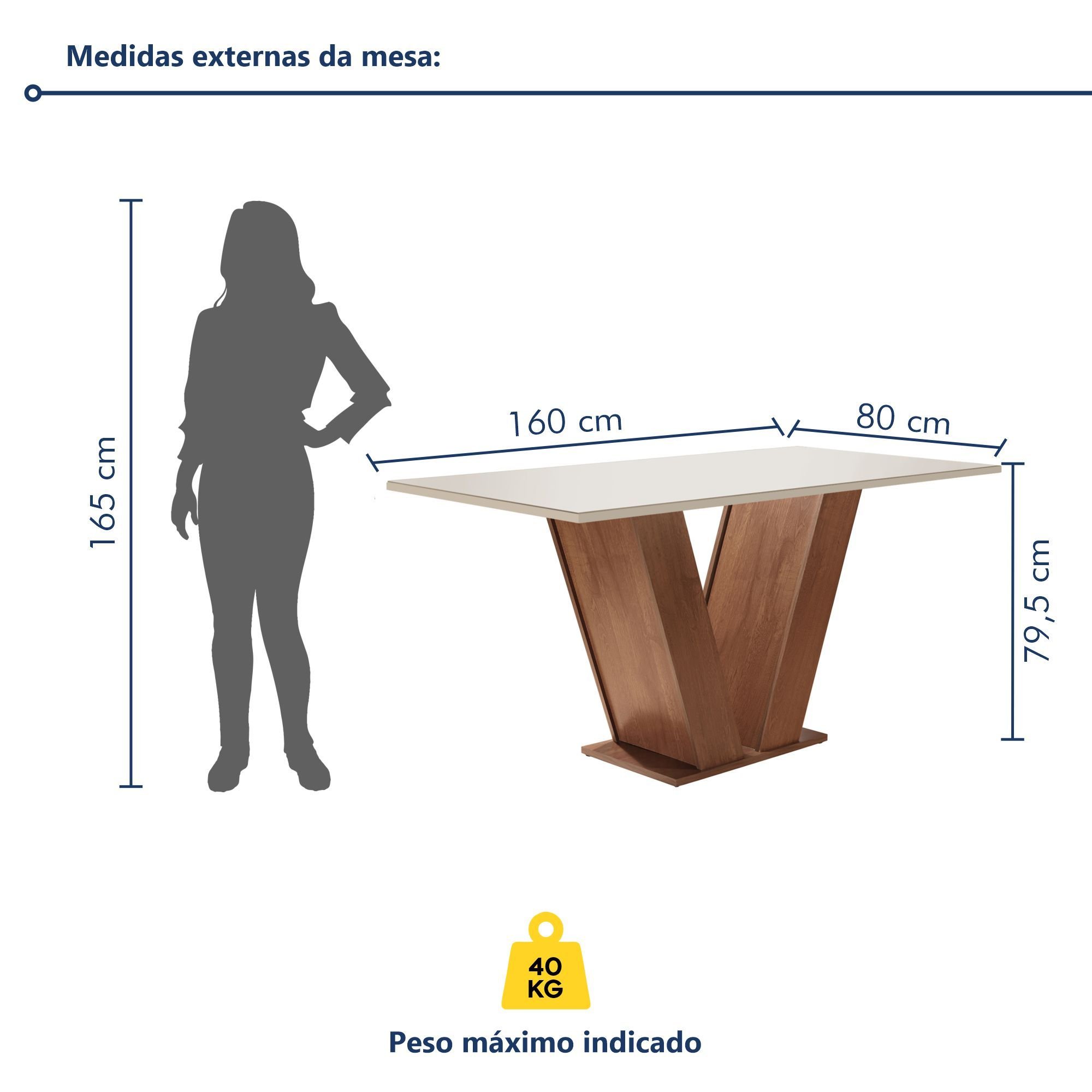 Conjunto Sala de Jantar Mesa Tampo de Vidro 6 Cadeiras Espanha Yescasa - 9