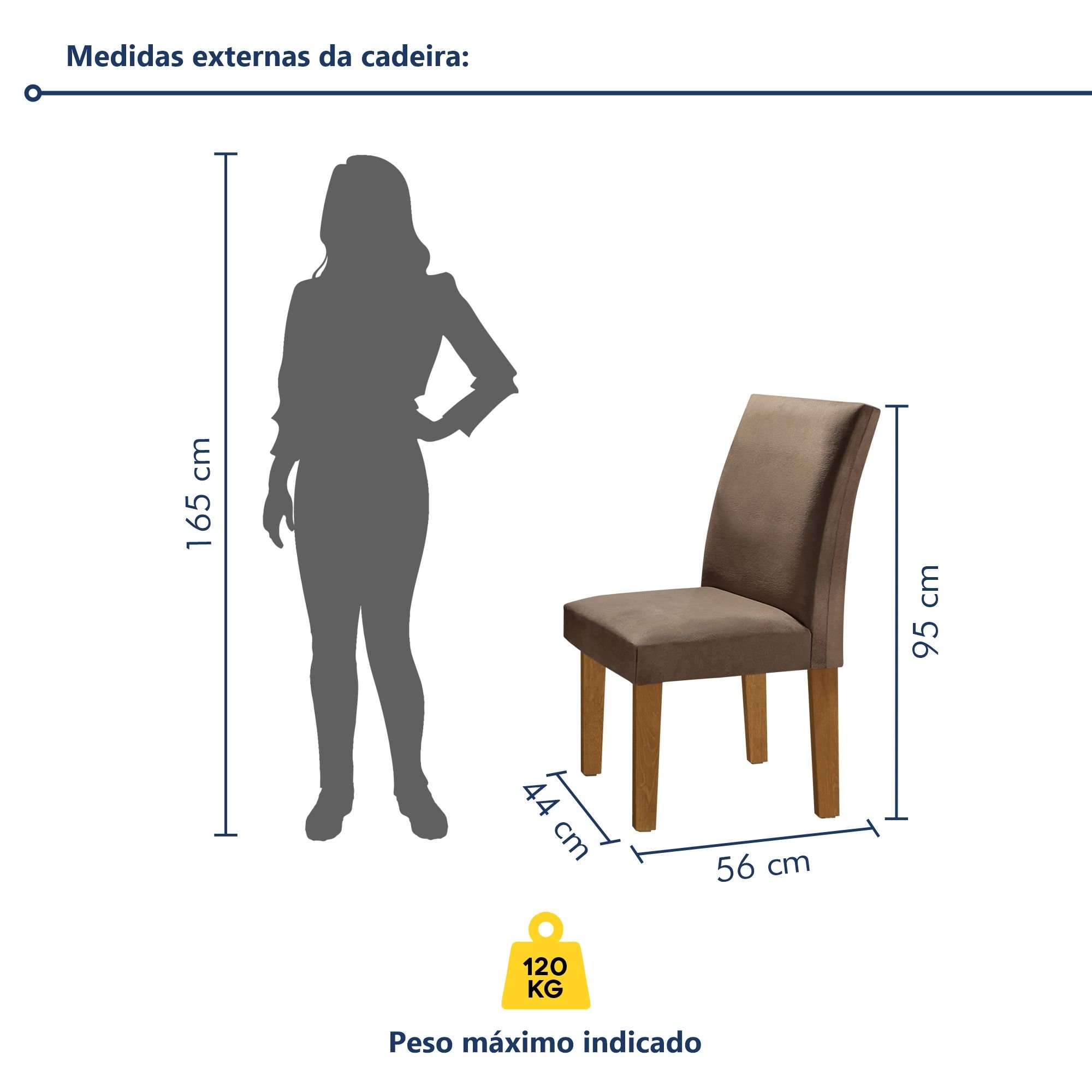 Conjunto Sala de Jantar Mesa Tampo de Vidro 4 Cadeiras Espanha Yescasa - 10