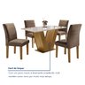 Conjunto Sala de Jantar Mesa Tampo de Vidro 4 Cadeiras Espanha Yescasa - 8
