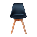 Ver imagem 3 de Conjunto Mesa de Jantar Redonda Vertice Madeira Maciça 105cm com 4 Cadeiras Leda Design Preta