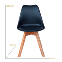 Ver imagem 6 de Conjunto Mesa de Jantar Redonda Vertice Madeira Maciça 105cm com 4 Cadeiras Leda Design Preta