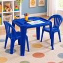 Ver imagem 2 de Mesinha Infantil Tramontina Dona Chica em Polipropileno Azul Mesa Playground Crianças