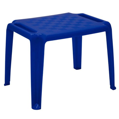 Mesinha Infantil Tramontina Dona Chica em Polipropileno Azul Mesa Playground Crianças