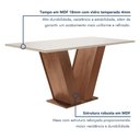 Ver imagem 3 de Conjunto Sala de Jantar Mesa Tampo de Vidro 4 Cadeiras Espanha Yescasa
