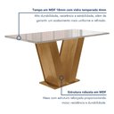 Ver imagem 2 de Conjunto Sala de Jantar Mesa Tampo de Vidro 4 Cadeiras Espanha Yescasa