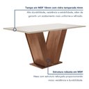 Ver imagem 3 de Conjunto Sala de Jantar Mesa Tampo de Vidro 4 Cadeiras Espanha Yescasa