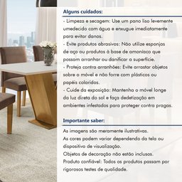 Conjunto Sala de Jantar Mesa Tampo Mdf 6 Cadeiras Espanha Yescasa - 13 Conjunto Sala de Jantar Mesa Tampo Mdf 6 Cadeiras Espanha Yescasa - 13