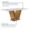 Conjunto Sala de Jantar Mesa Tampo MDF 6 Cadeiras Espanha Yescasa - 3