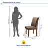Conjunto Sala de Jantar Mesa Tampo Mdf 6 Cadeiras Espanha Yescasa - 10