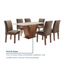 Ver mais imagens de Conjunto Sala de Jantar Mesa Tampo MDF 6 Cadeiras Espanha Yescasa