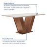 Conjunto Sala de Jantar Mesa Tampo Mdf 6 Cadeiras Espanha Yescasa - 3