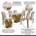 Ver imagem 4 de Conjunto Mesa de Jantar Tampo MDF 6 Cadeiras Espanha Yescasa