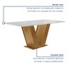 Conjunto Sala de Jantar Mesa Tampo Mdf 6 Cadeiras Espanha Yescasa - 4
