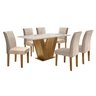 Conjunto Sala de Jantar Mesa Tampo Mdf 6 Cadeiras Espanha Yescasa - 14